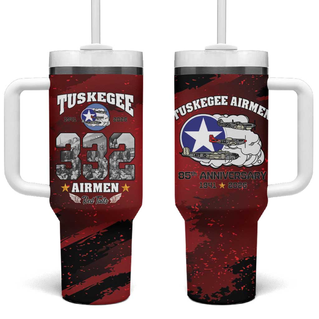 85 Years of Tuskegee Airmen Tumbler With Handle 332nd Fighter Group Red Tails - Wonder Print Shop