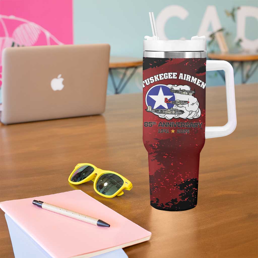 85 Years of Tuskegee Airmen Tumbler With Handle 332nd Fighter Group Red Tails - Wonder Print Shop