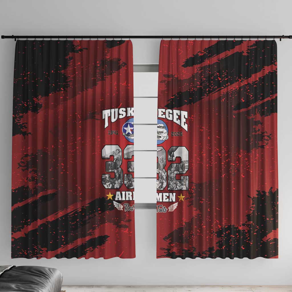 85 Years of Tuskegee Airmen Window Curtain 332nd Fighter Group Red Tails - Wonder Print Shop