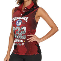 85 Years of Tuskegee Airmen Women Sleeveless Polo Shirt 332nd Fighter Group Red Tails - Wonder Print Shop