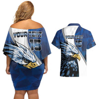 Custom Namibia Cricket Couples Matching Off Shoulder Short Dress and Hawaiian Shirt Go Champions