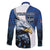 Custom Namibia Cricket Family Matching Off The Shoulder Long Sleeve Dress and Hawaiian Shirt Go Champions