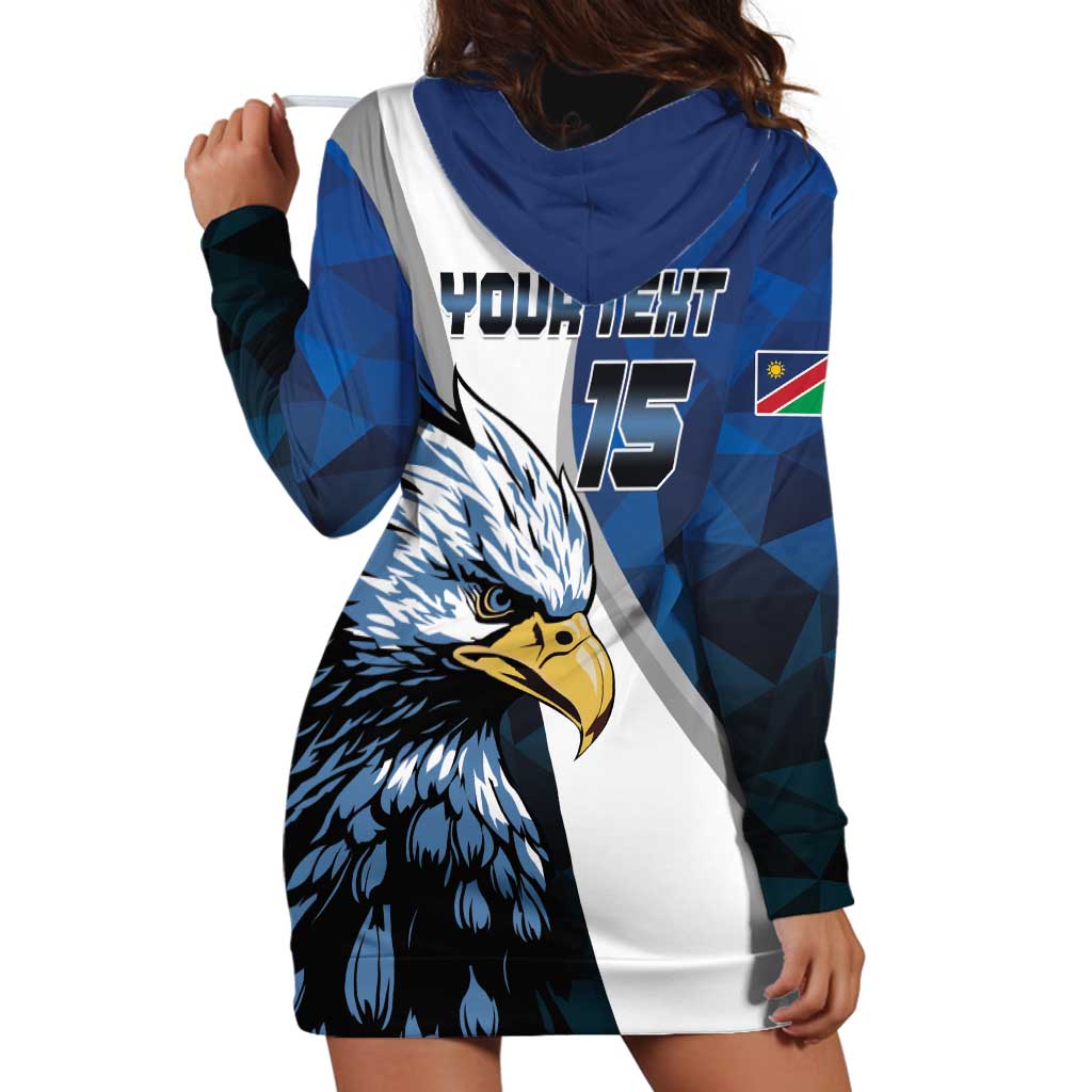 Custom Namibia Cricket Hoodie Dress Go Champions
