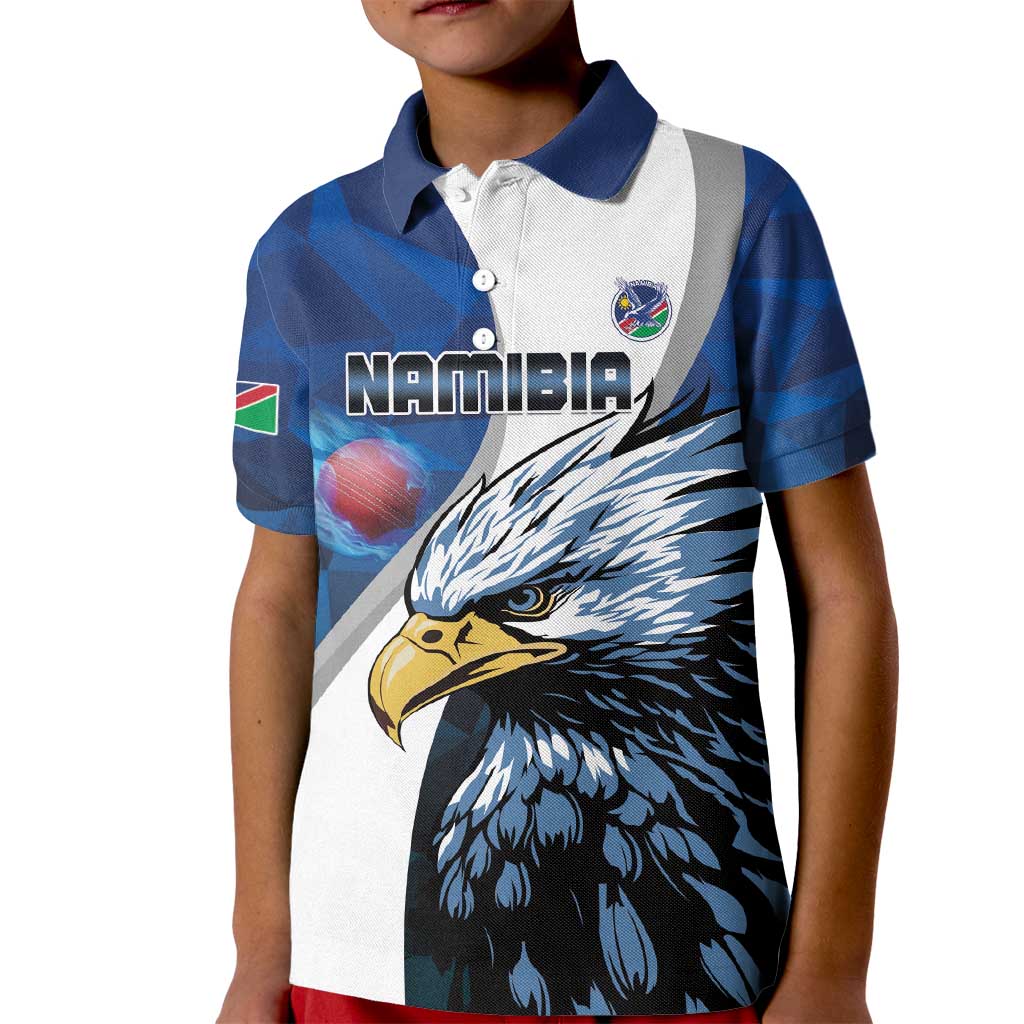 Custom Namibia Cricket Kid Polo Shirt Go Champions