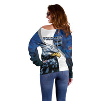 Custom Namibia Cricket Off Shoulder Sweater Go Champions