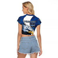 Custom Namibia Cricket Raglan Cropped T Shirt Go Champions