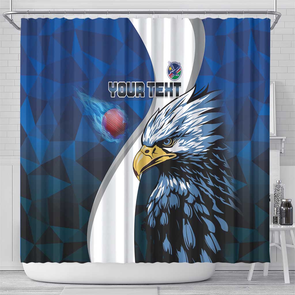 Custom Namibia Cricket Shower Curtain Go Champions