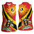 Personalized Uganda Women Sleeveless Polo Shirt Black Crowned Crane With Coat Of Arms