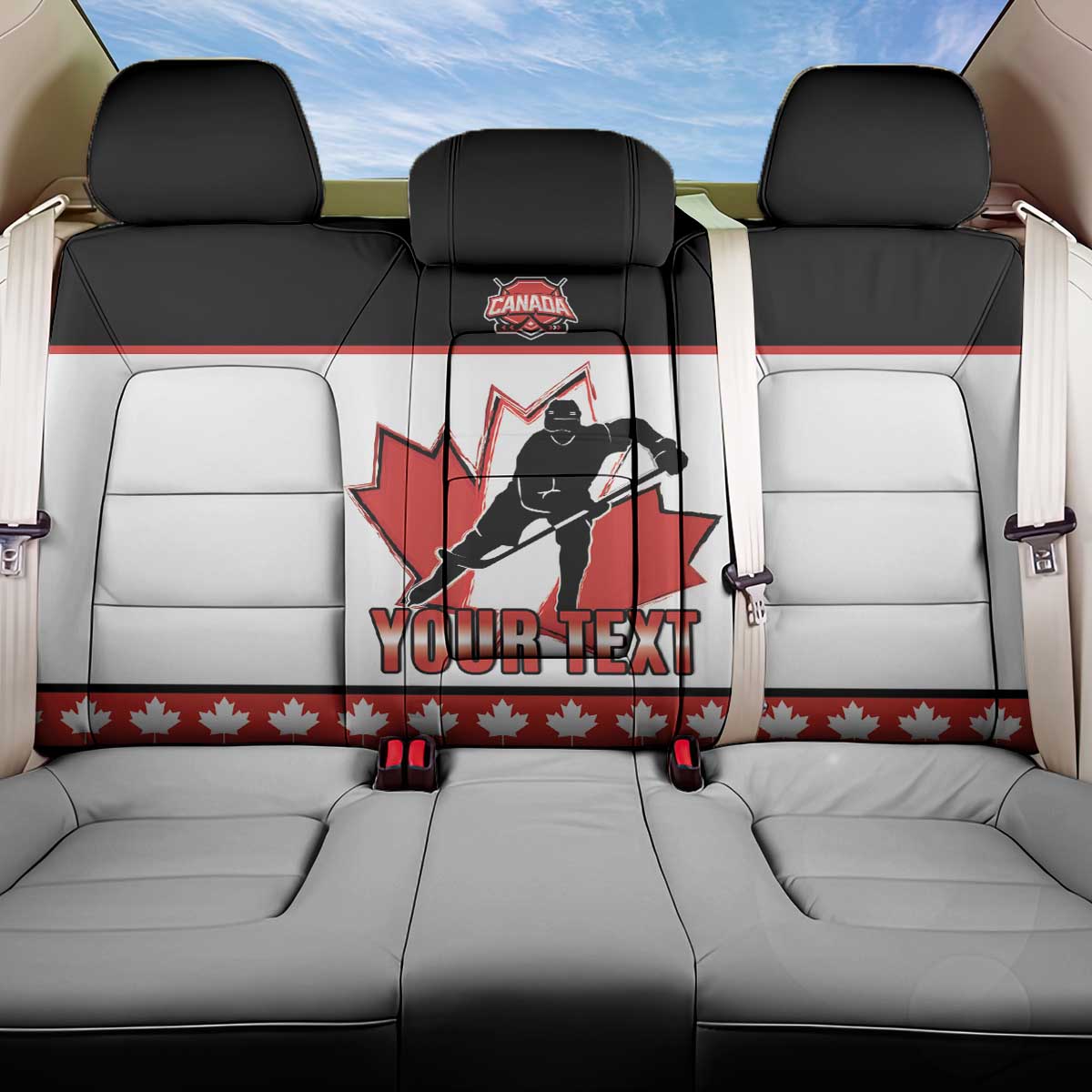 Custom Canada Ice Hockey Back Car Seat Cover Go Team Canada