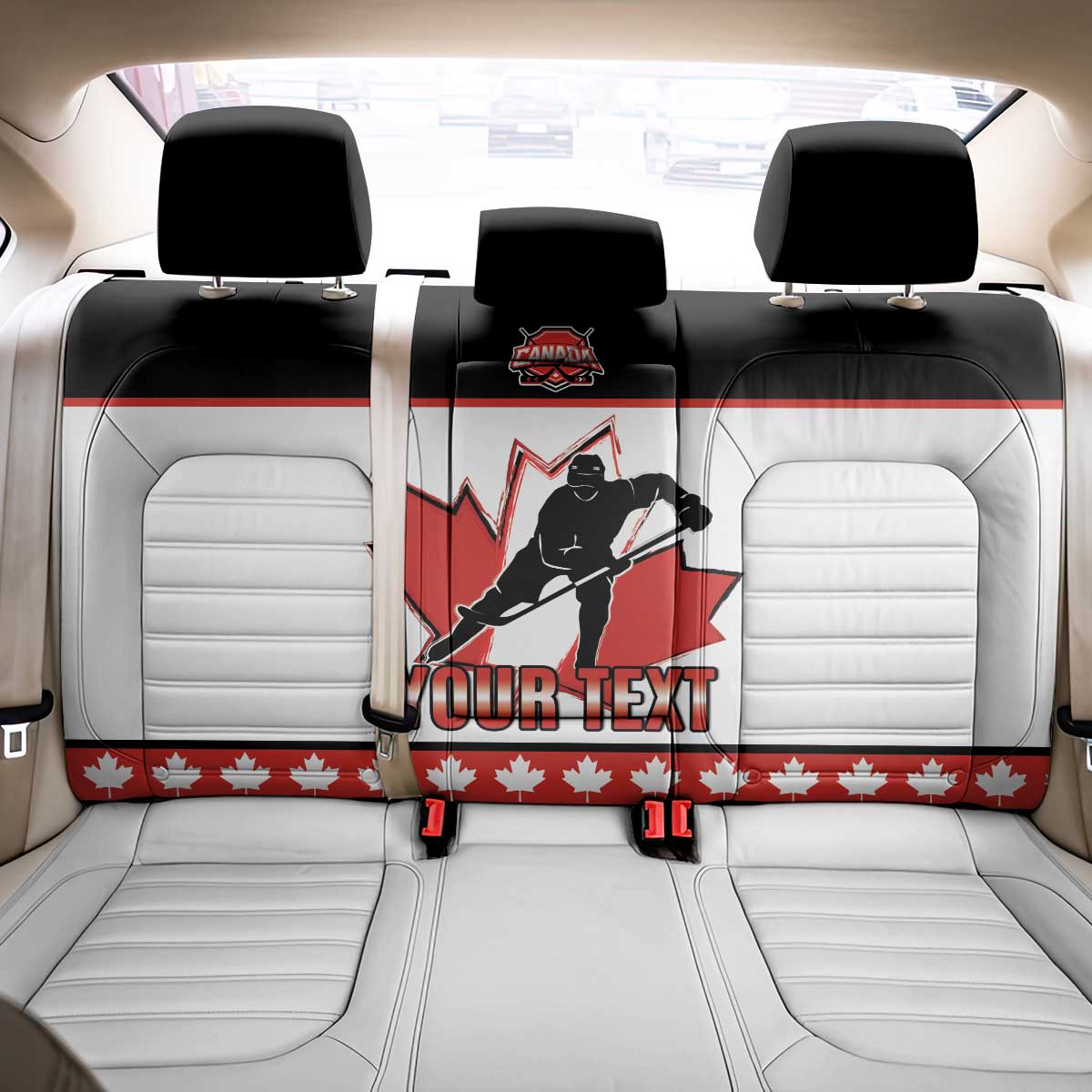 Custom Canada Ice Hockey Back Car Seat Cover Go Team Canada