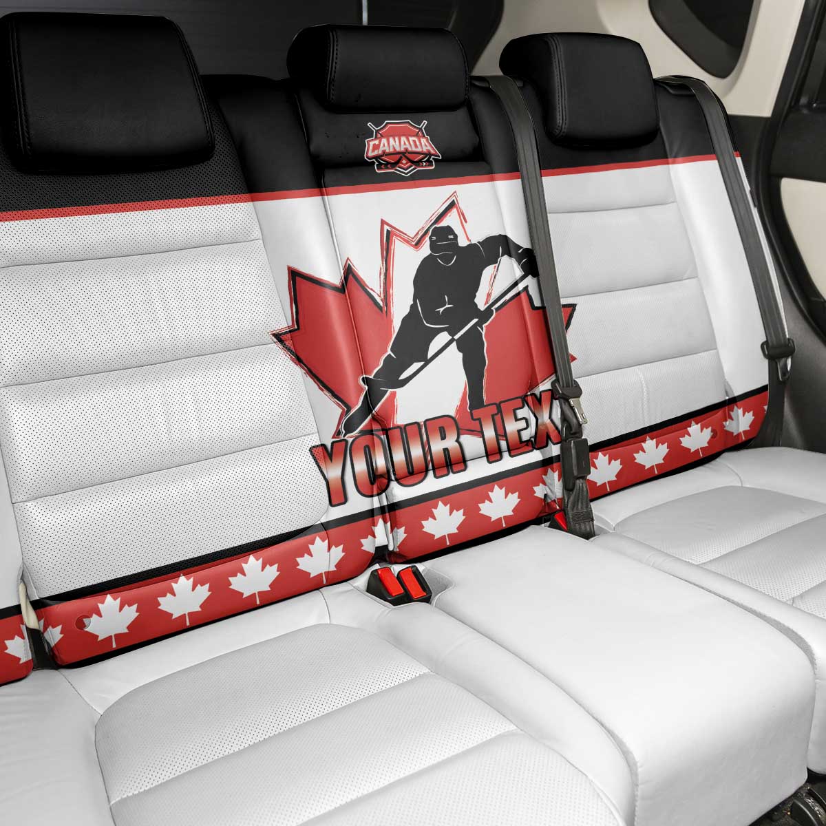 Custom Canada Ice Hockey Back Car Seat Cover Go Team Canada