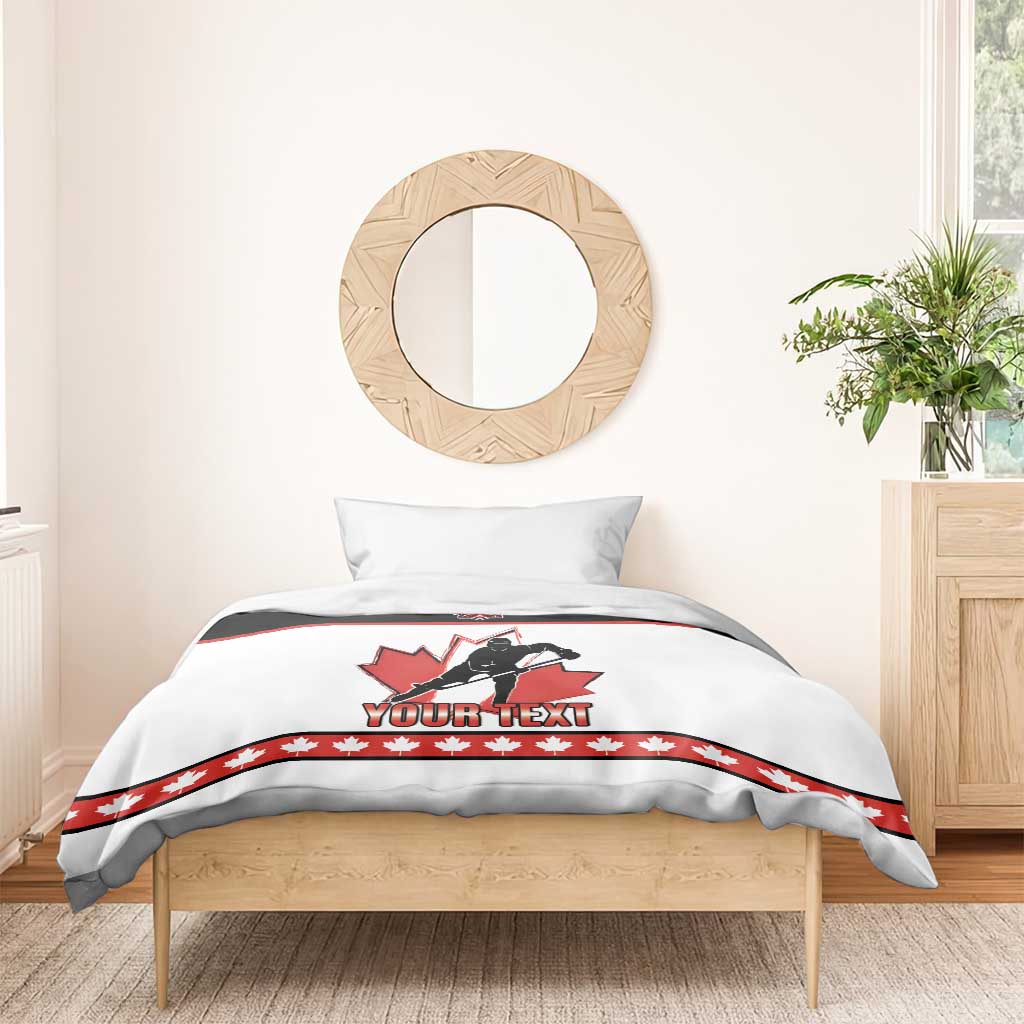 Custom Canada Ice Hockey Bedding Set Go Team Canada