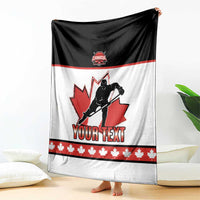 Custom Canada Ice Hockey Blanket Go Team Canada