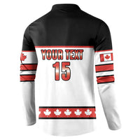 Custom Canada Ice Hockey Button Sweatshirt Go Team Canada
