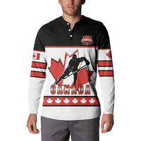 Custom Canada Ice Hockey Button Sweatshirt Go Team Canada