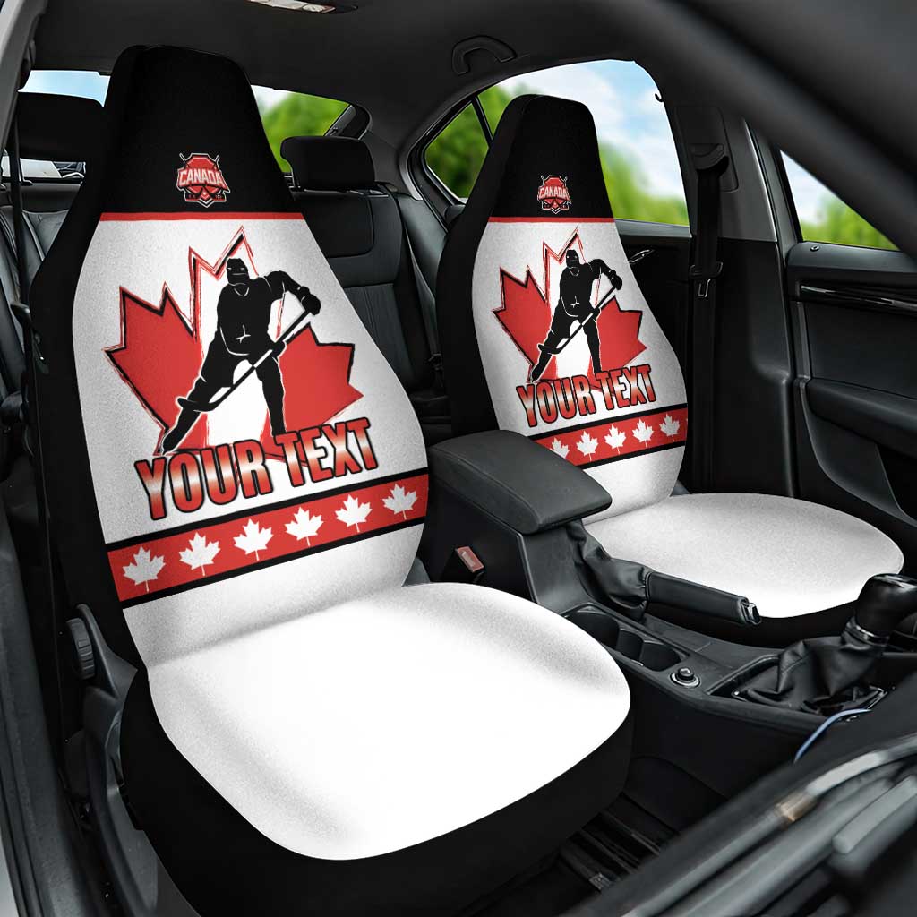 Custom Canada Ice Hockey Car Seat Cover Go Team Canada