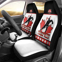 Custom Canada Ice Hockey Car Seat Cover Go Team Canada