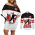 Custom Canada Ice Hockey Couples Matching Off Shoulder Short Dress and Long Sleeve Button Shirt Go Team Canada