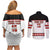 Custom Canada Ice Hockey Couples Matching Off Shoulder Short Dress and Long Sleeve Button Shirt Go Team Canada
