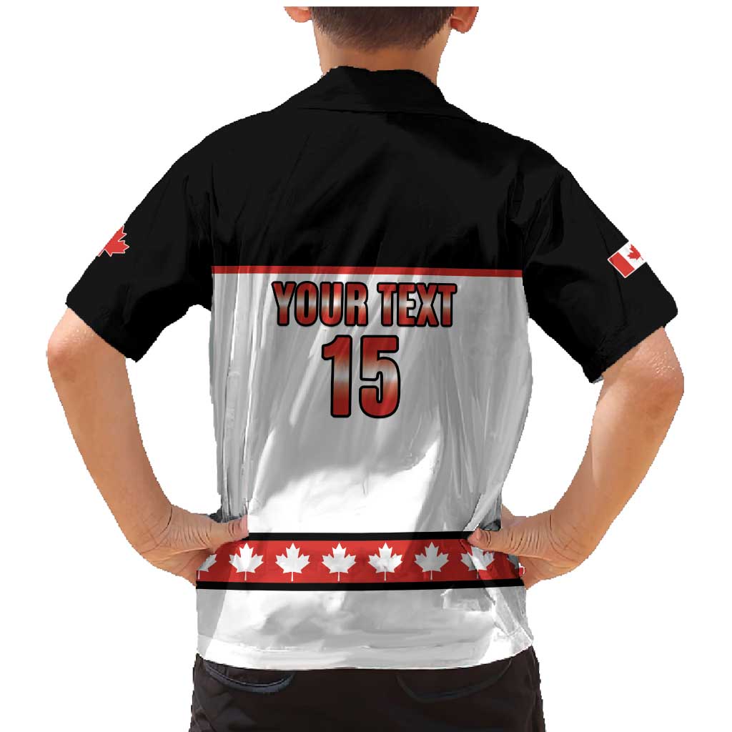 Custom Canada Ice Hockey Family Matching Mermaid Dress and Hawaiian Shirt Go Team Canada