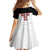 Custom Canada Ice Hockey Family Matching Off The Shoulder Long Sleeve Dress and Hawaiian Shirt Go Team Canada