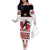 Custom Canada Ice Hockey Family Matching Off The Shoulder Long Sleeve Dress and Hawaiian Shirt Go Team Canada