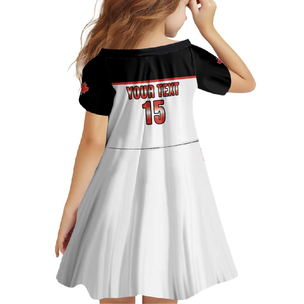 Custom Canada Ice Hockey Family Matching Off Shoulder Maxi Dress and Hawaiian Shirt Go Team Canada