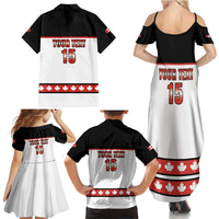 Custom Canada Ice Hockey Family Matching Summer Maxi Dress and Hawaiian Shirt Go Team Canada