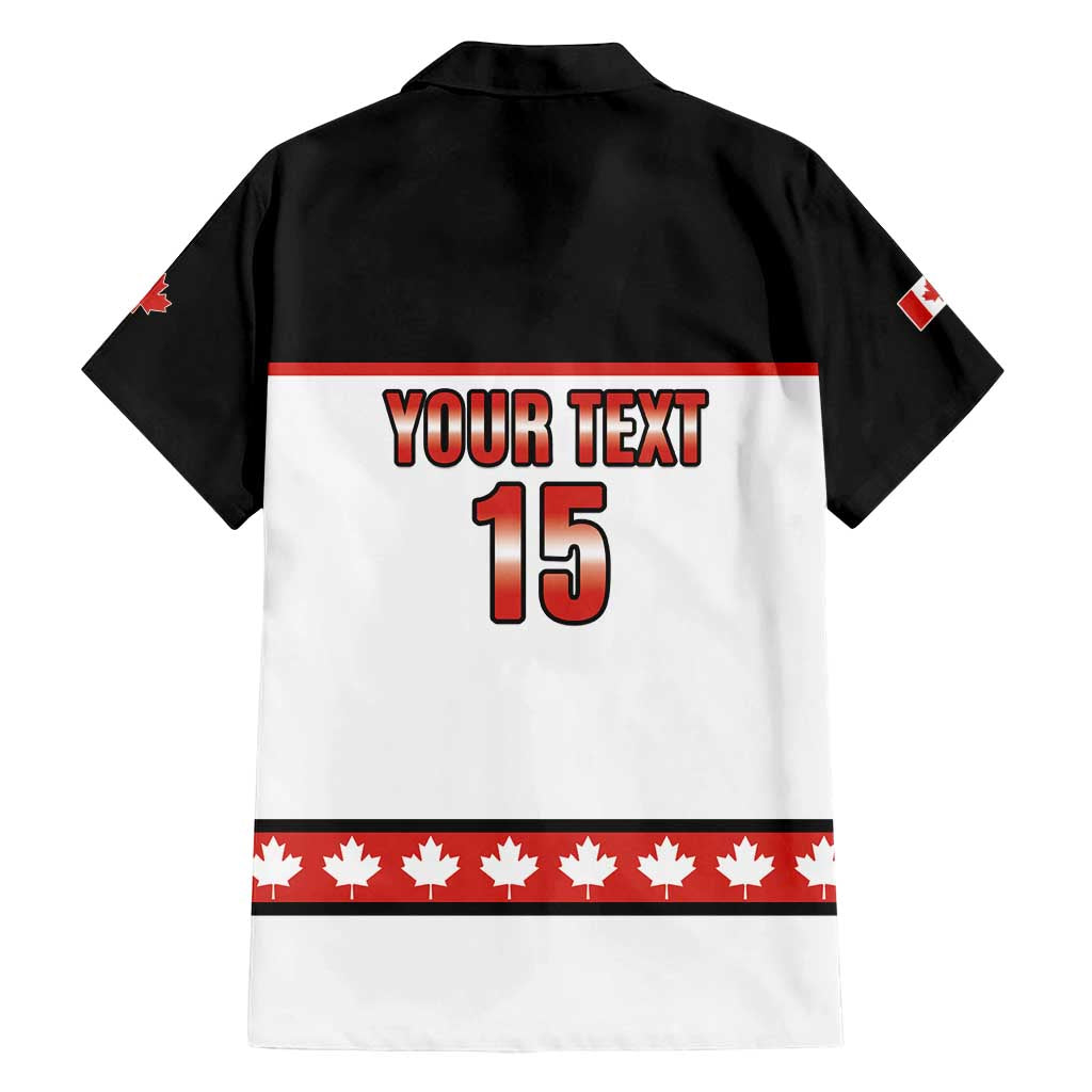 Custom Canada Ice Hockey Family Matching Summer Maxi Dress and Hawaiian Shirt Go Team Canada