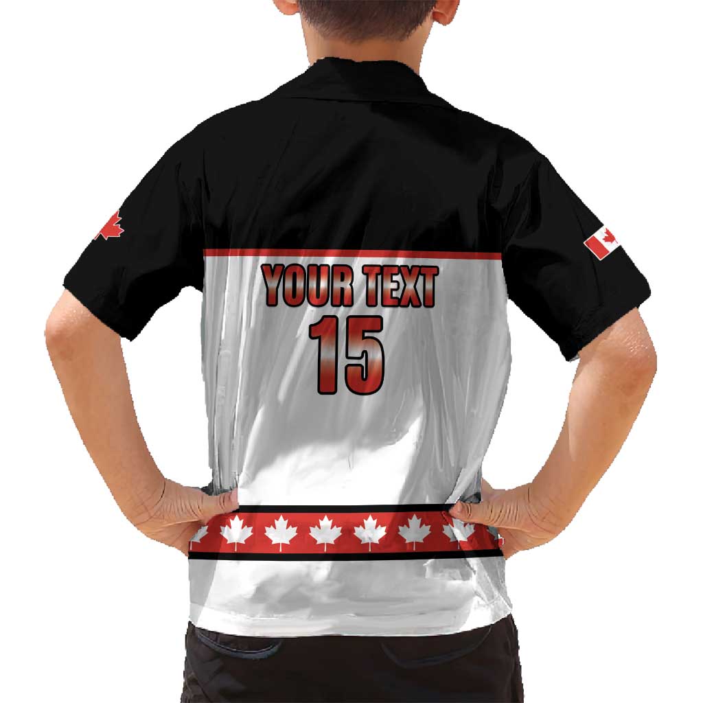 Custom Canada Ice Hockey Family Matching Tank Maxi Dress and Hawaiian Shirt Go Team Canada