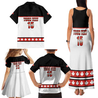 Custom Canada Ice Hockey Family Matching Tank Maxi Dress and Hawaiian Shirt Go Team Canada