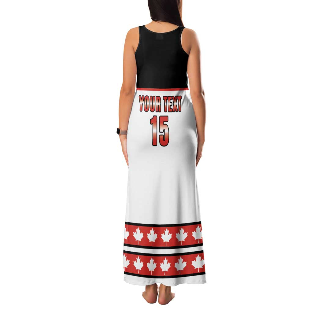 Custom Canada Ice Hockey Family Matching Tank Maxi Dress and Hawaiian Shirt Go Team Canada