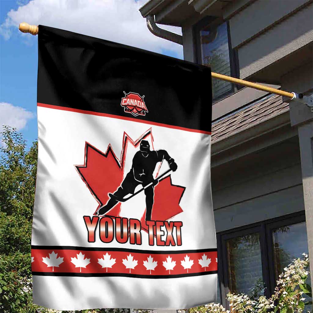Custom Canada Ice Hockey Garden Flag Go Team Canada