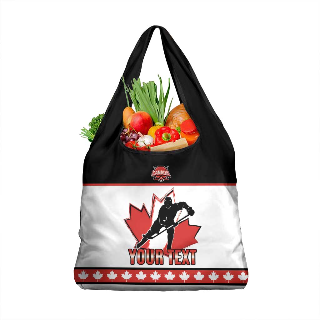 Custom Canada Ice Hockey Grocery Bag Go Team Canada