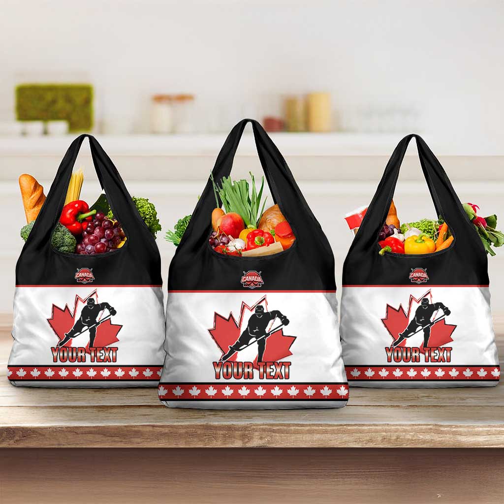 Custom Canada Ice Hockey Grocery Bag Go Team Canada