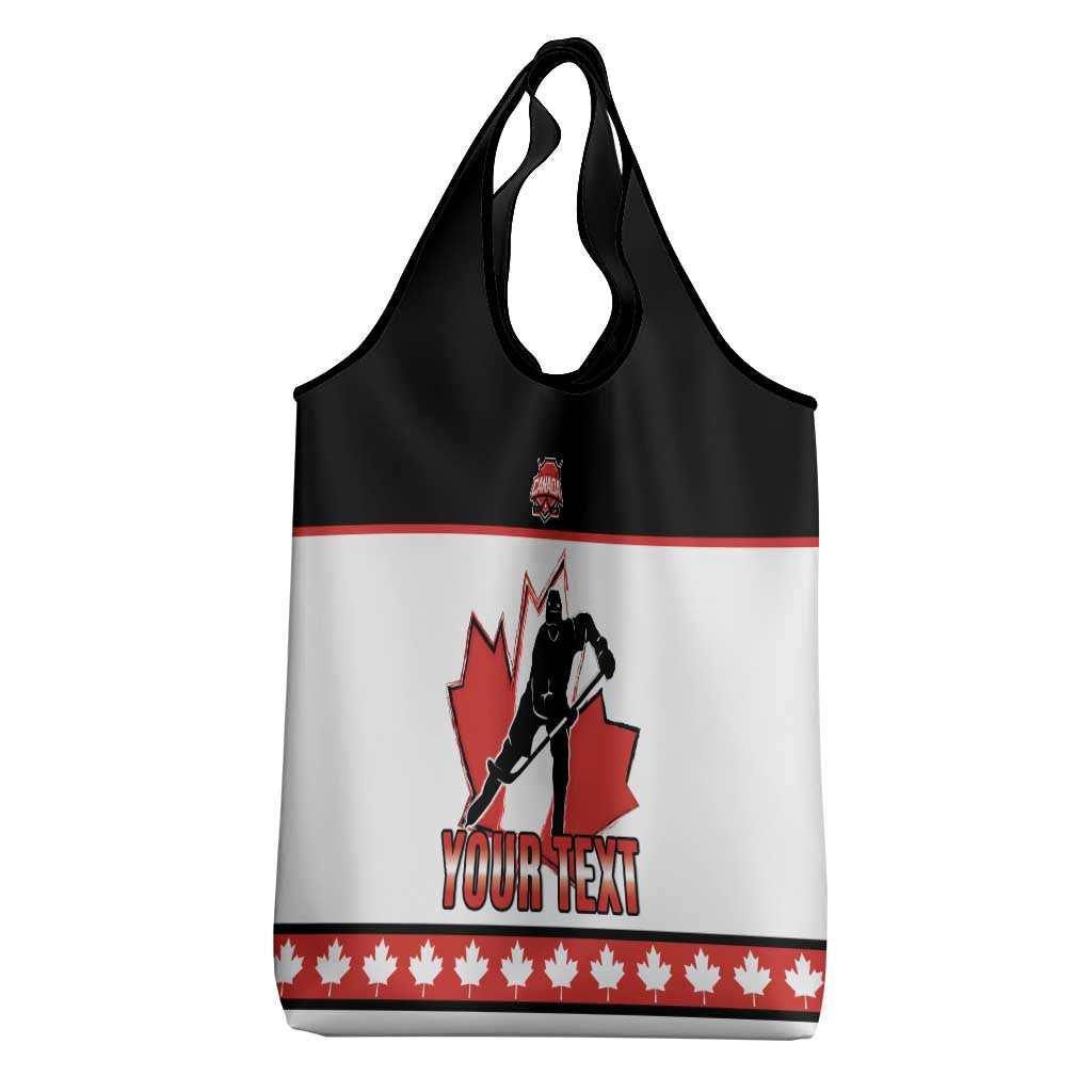 Custom Canada Ice Hockey Grocery Bag Go Team Canada