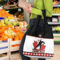 Custom Canada Ice Hockey Grocery Bag Go Team Canada