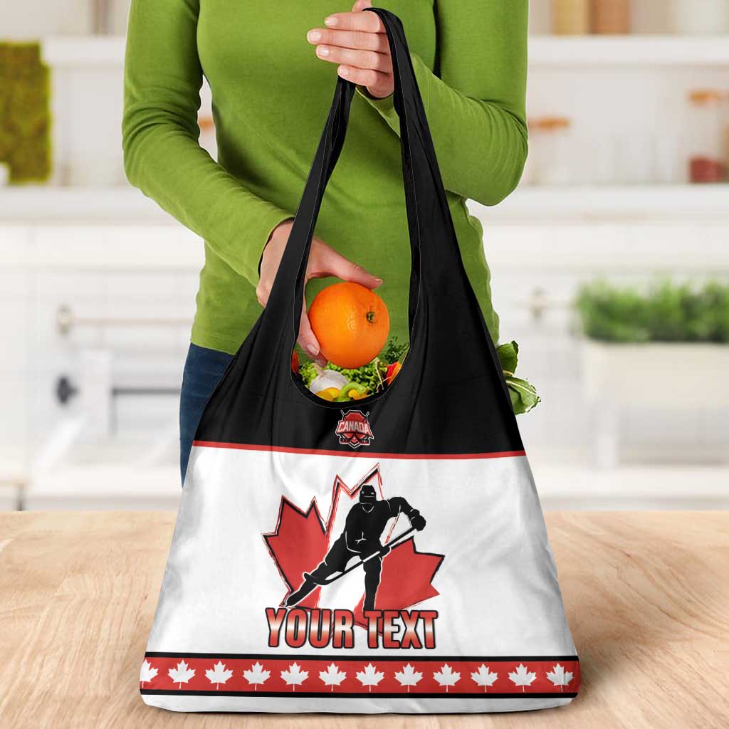 Custom Canada Ice Hockey Grocery Bag Go Team Canada