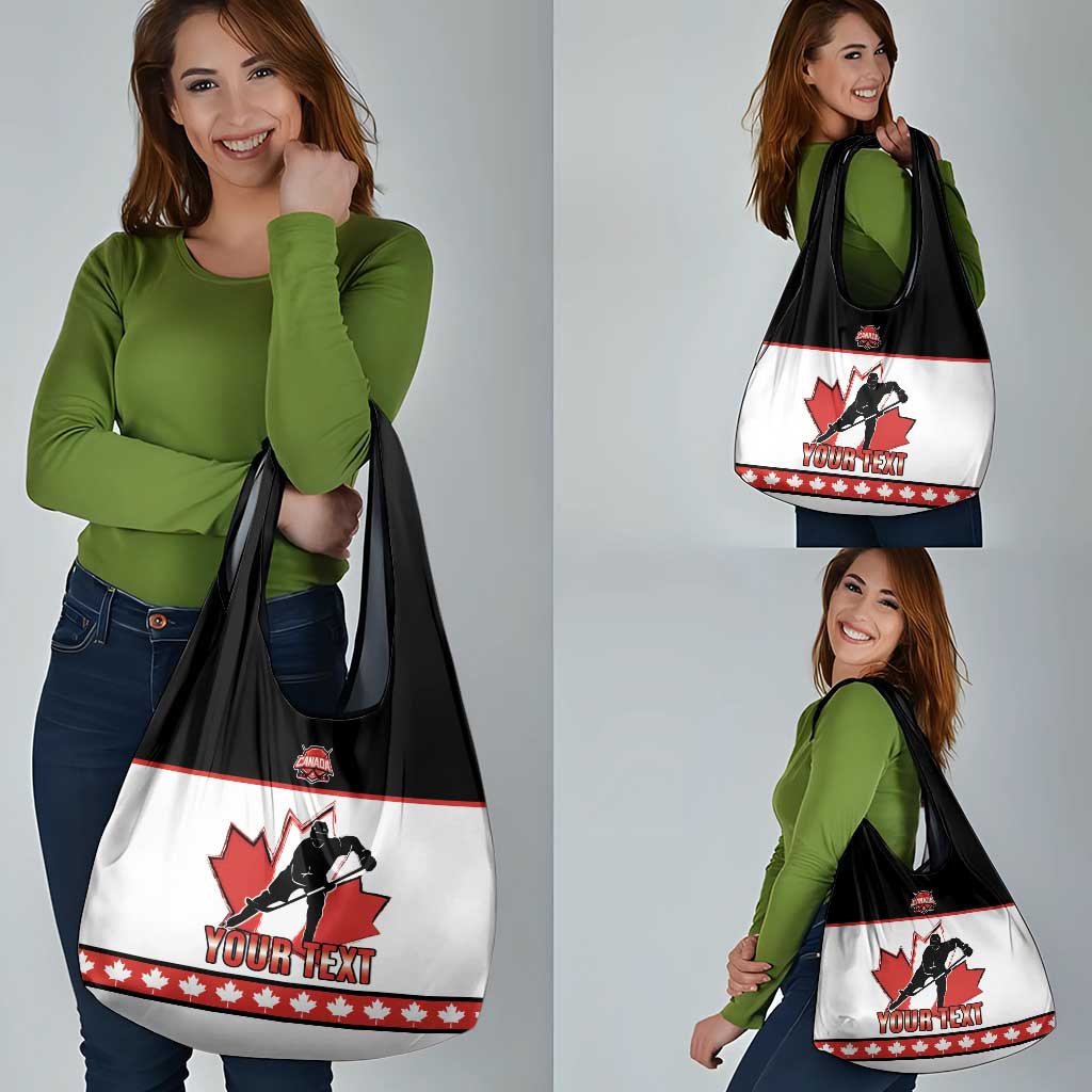 Custom Canada Ice Hockey Grocery Bag Go Team Canada