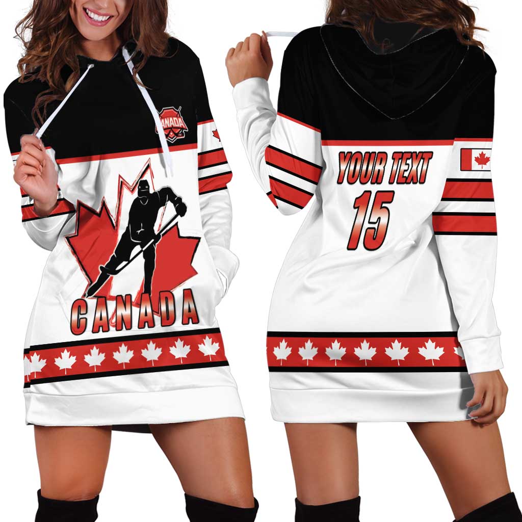 Custom Canada Ice Hockey Hoodie Dress Go Team Canada