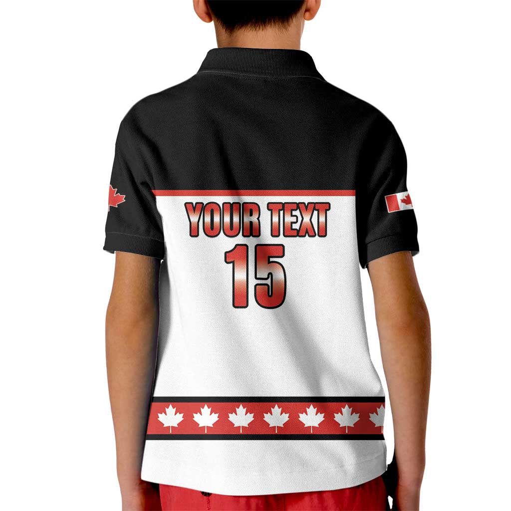 Custom Canada Ice Hockey Kid Polo Shirt Go Team Canada