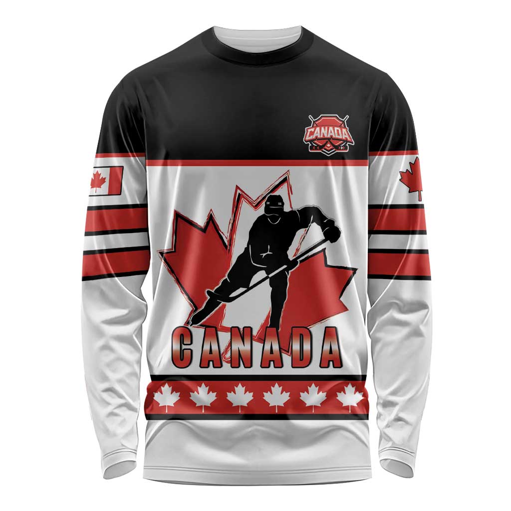 Custom Canada Ice Hockey Long Sleeve Shirt Go Team Canada