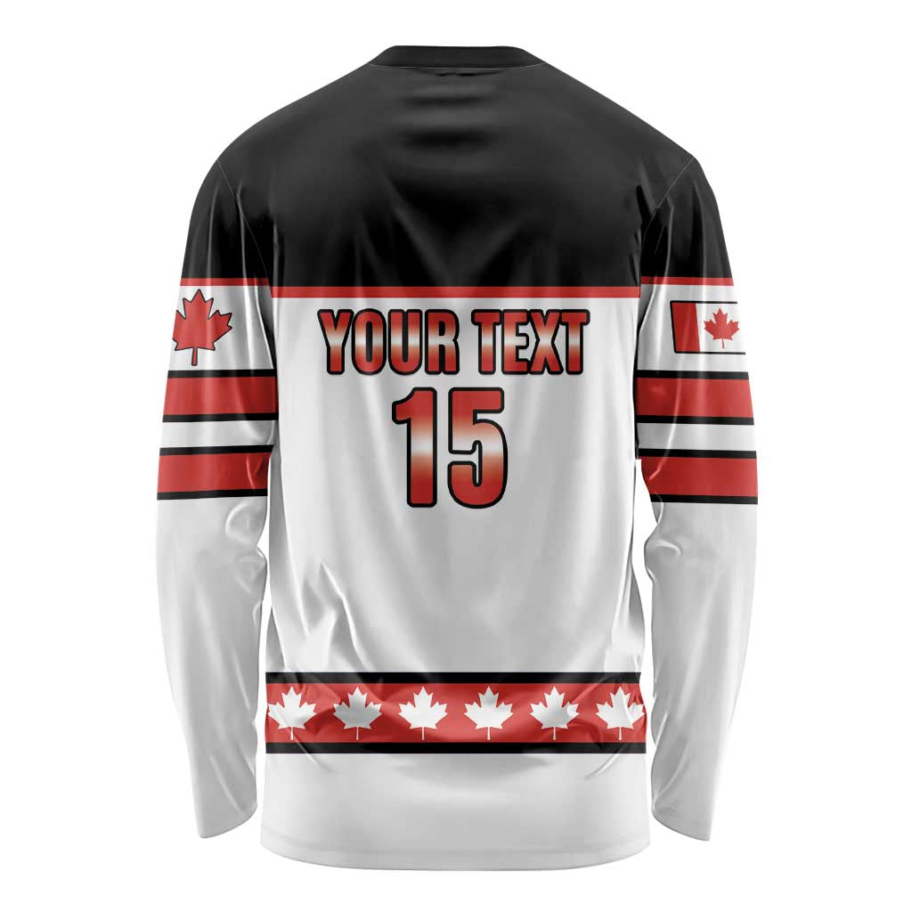 Custom Canada Ice Hockey Long Sleeve Shirt Go Team Canada