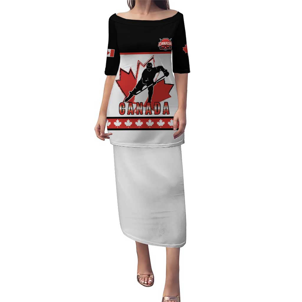 Custom Canada Ice Hockey Puletasi Go Team Canada