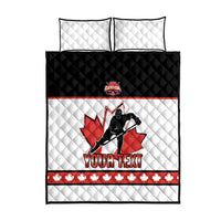 Custom Canada Ice Hockey Quilt Bed Set Go Team Canada