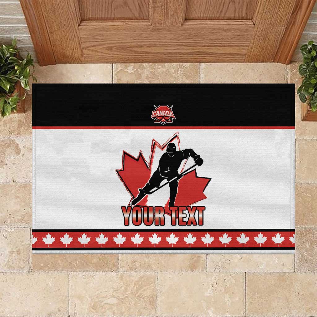 Custom Canada Ice Hockey Rubber Doormat Go Team Canada