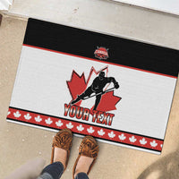 Custom Canada Ice Hockey Rubber Doormat Go Team Canada
