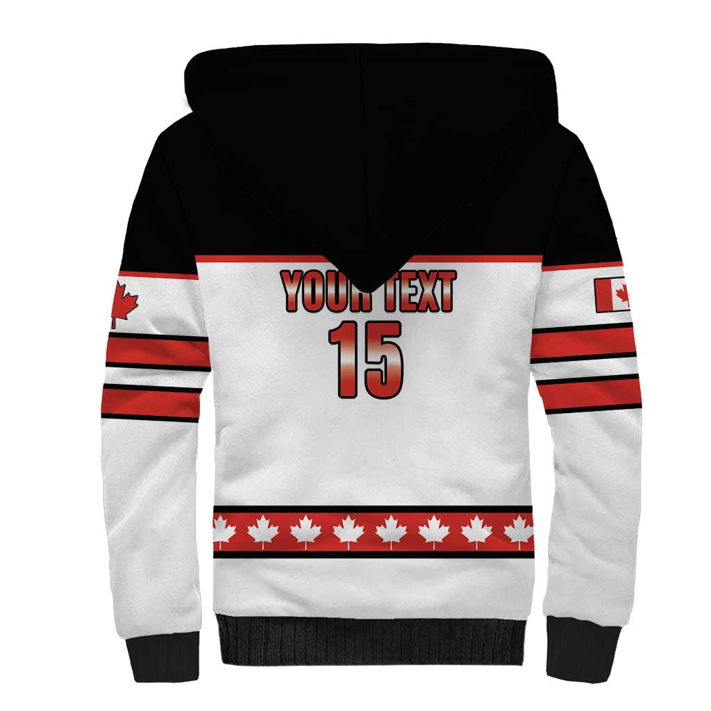 Custom Canada Ice Hockey Sherpa Hoodie Go Team Canada