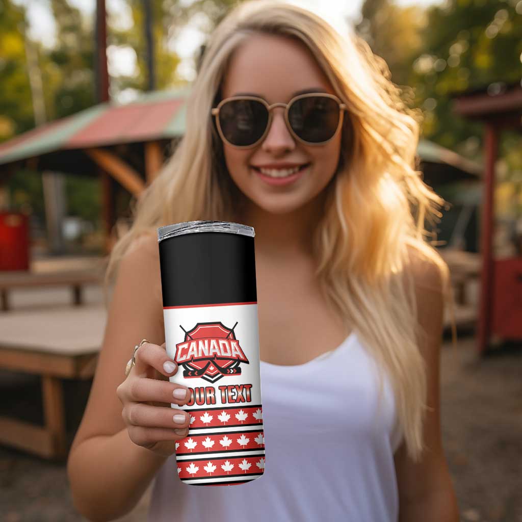 Custom Canada Ice Hockey Skinny Tumbler Go Team Canada