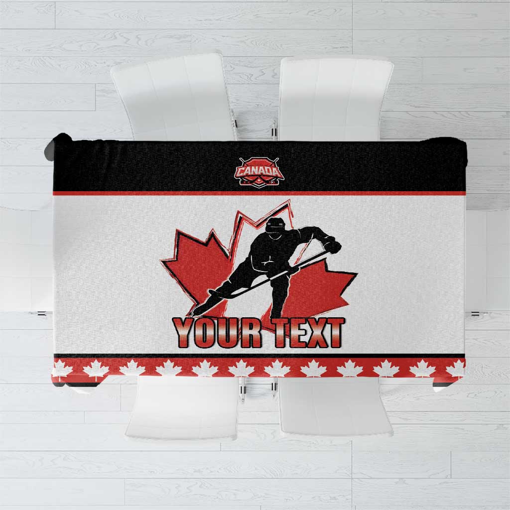 Custom Canada Ice Hockey Tablecloth Go Team Canada